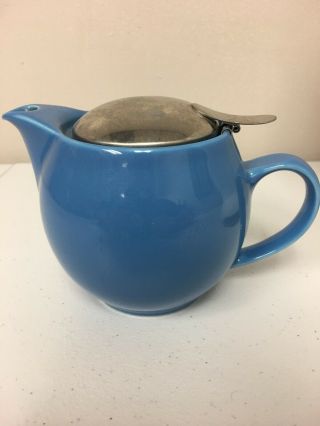 Bee House Japan Baby Blue Ceramic Teapot W/ Infuser & Removable Stainless Lid