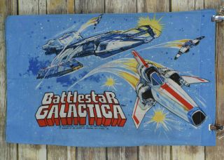 Vintage 1978 Battlestar Galactica Twin Sheet Set (flat,  Fitted,  & Pillowcase)