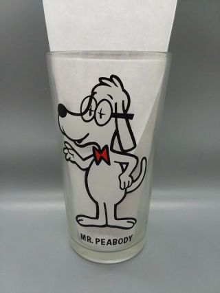 Vintage 1973 Pepsi Collector Series Glass Mr.  Peabody From Rocky And Friends