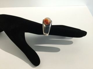 Vintage Modernist Silver Ring By Joachim S 