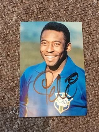 Pelé Hand Signed Photo Autograph Delivery For Christmas - Pele Of Brazil