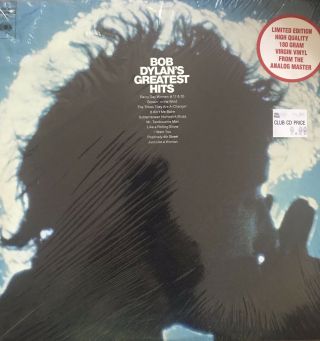 Vinyl Bob Dylans Greatest Hits Record Rock Folk Album 180 Gram