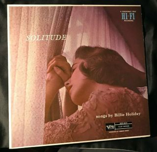 1957 Nm Billie Holiday Solitude Verve Clef Mono Mgv - 8074 Vinyl Record Rare