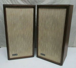 Pair (2) Vintage Klh Model 17 Stereo Speakers W/ Pro Refoamed Model Seventeen