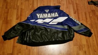 Mens Yamaha Leather Snowmobile Jacket Srx Sxr Viper Vmax Size M Sx Vintage