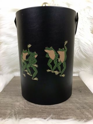 Couroc Of Monterey Mid Century Dancing Frogs Ice Bucket - Vintage