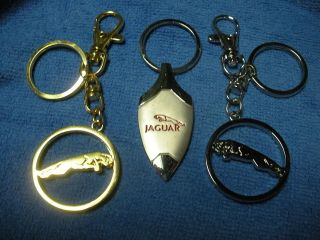 3 Jaguar Key Fobs / Tag / Ring / Chain 3 Different All Metal