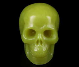 2.  0 " Lemon Stone Carved Crystal Skull,  Realistic,  Crystal Healing 986