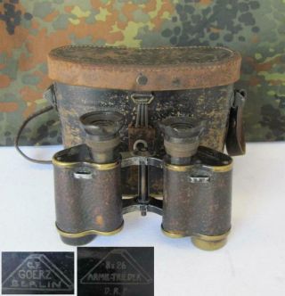 Ww2 German Drp Military Binoculars Field – Glasses Goerz W/leather Case