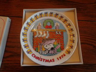 Schmid Peanuts 1974 Christmas Plate By Charles Schulz