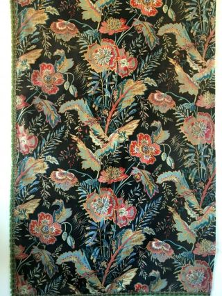 Extremely 19th C.  Printed Cotton Floral Fabric (2864)