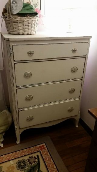 Vintage Shabby Chic Distressed Tall Dresser - No - Local Pu In Nj Only