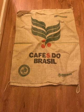 6 Large Burlap/jute Coffee Bag Gunny Sack Brazil Cafe Umbria 40 " X 28 "