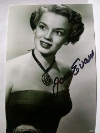 Joan Evans Authentic Hand Signed Autograph 4x6 Photo - 1950 