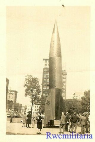 Org.  Photo: Captured German V - 2 Rocket On Public Display; 1946