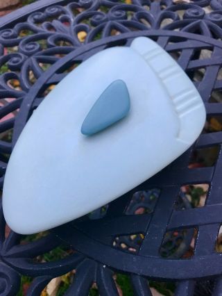 Vintage Mid Century Modern Boomerang Covered Candy Dish Robin 
