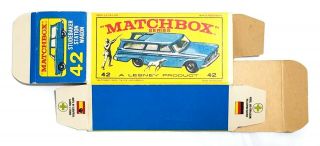 Matchbox Lesney Mb42 Studebaker Station Wagon E4 Box Only Empty