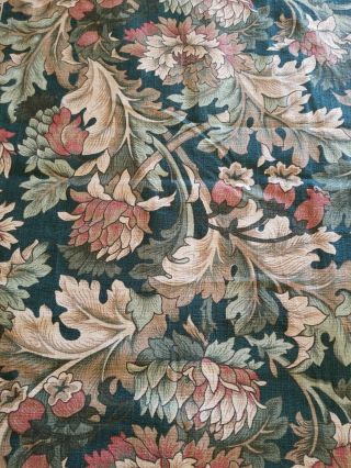 Vintage 1940s Bark Cloth 3 Curtain Panels Oak Leaves Acorns 23x76 Each Evc