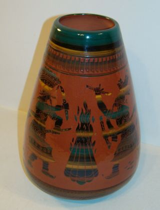 Vintage 10 1/2 " Navajo Pottery Vase Signed