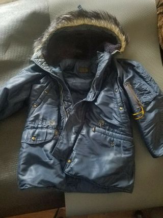Wwii Vintage Usaf N - 3a (navy Blue Heavy Parka Reed Products
