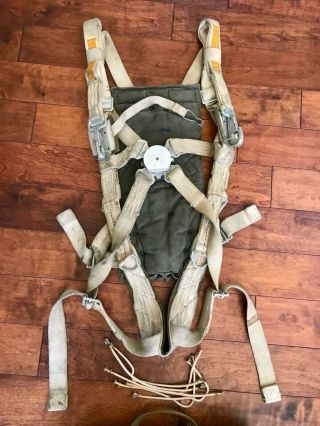 Wwii Ww2 Aaf Qac Yellow Group A4 Parachute Harness Pilots Aircrew Paratrooper