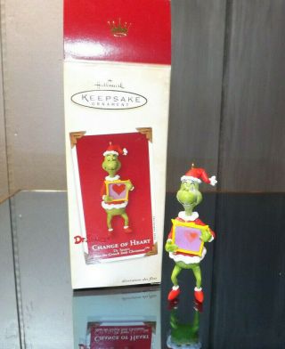 2002 Hallmark Dr Seuss How The Grinch Stole Christmas Change Of Heart Ornament