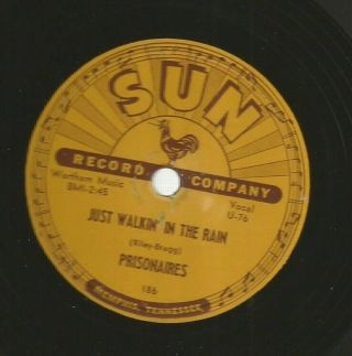 Doowop R&b 78 - Prisonaires - Just Walkin In The Rain - Hear 1953 Sun 186
