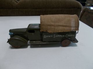 Wyandotte Army Supply Corp.  Toy Truck With Canvas Top 1930 