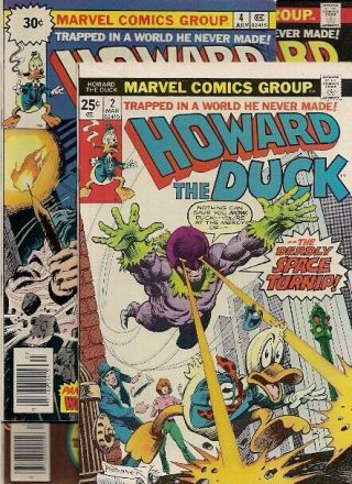 17 Nice/higrade Howard The Duck Comics: 2,  4 - 5,  7 - 11,  13 - 15,  17,  19 - 20 1st Kiss
