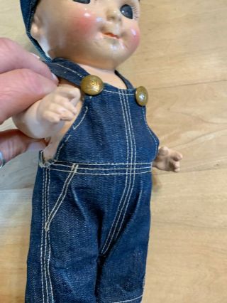 Pretty Composition Buddy Lee Doll In Lee Denim Overalls And Lee Denim Hat 3