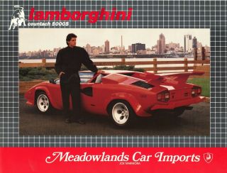 1982 - 1983 Lamborghini Countach S Sales Brochure Technical Data