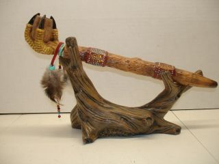 A) Ceramic Native American Style Home Decor Peace Pipe