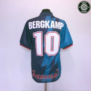 Bergkamp 10 Arsenal Vintage Nike Away Football Shirt Jersey 1995/96 (m) Holland