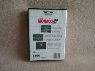 Vintage 1990 SEGA Master System Game Monaco GP Complete 2