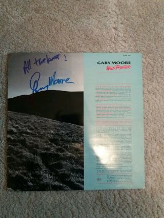 Vinyl 12 " Single - Gary Moore - Wild Frontier - Signed Sleeve And Vinyl Record