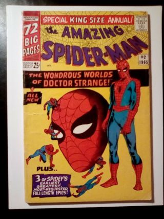Spider - Man Annual 2 Gd/vg 3.  0 1965 Steve Ditko,  Stan Lee