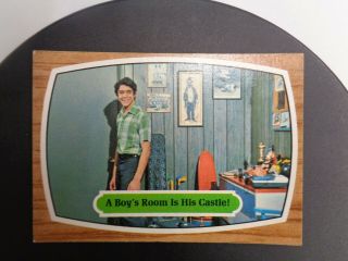 1969 Brady Bunch Trading Card Puzzle 1 Card 50 A Boys Room Is His Castle