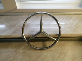 Vintage Huge Rare Mercedes Benz Dealer Sign Emblem 11,  8 " Chrome Nos