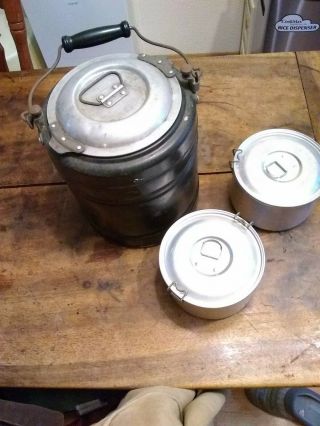 Antique 1917 Universal Landers Frary & Clark Insulated Lunch Bucket Thermos Pots
