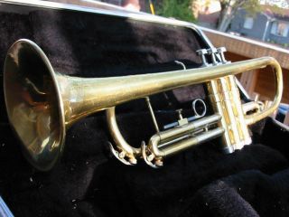 Vintage Conn 77 - B Connquest Trumpet Raw Brass Ca.  1957 (wide Wrap)