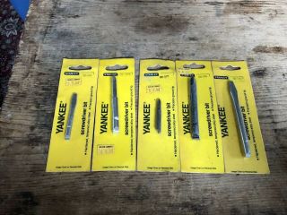 5 Stanley Yankee Screwdriver Bits Straight And Phillips