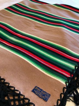 Pendleton Beaver State Wool Robe Blanket - 60 " X 66 ",  6 " Fringe - Special