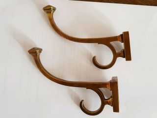 Stunning Arts And Crafts Copper Tone Brass Coat Hooks