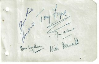 Frankie Howerd Carry On.  Star,  Up Pompeii,  Others Signed Album Page