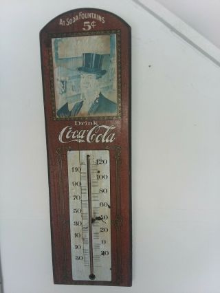 Coca - Cola 5 Cent Sign Therometer