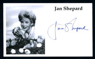 Jan Shepard Actress Attack Of The Giant Leeches,  Elvis Signed 3x5 Card C13331