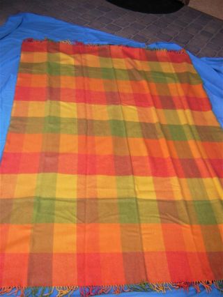 Avoca 100 Pure Wool Blanket Throw 75x55 Made Ireland Plaid