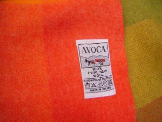 Avoca 100 Pure Wool Blanket Throw 75x55 made Ireland Plaid 3