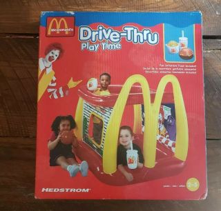 2002 Mcdonalds Drive Thru Play Time Inflatable Set Burger Drink Fries Hedstrom