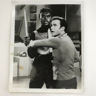 Vintage Star Trek Press Photo William Shatner Rare Fight Scene